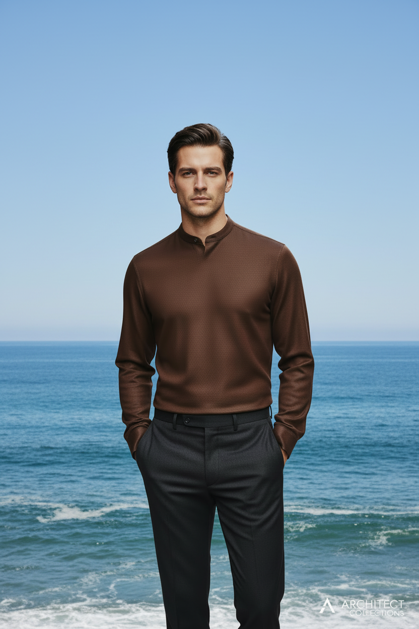 Brown Shirt Sea View