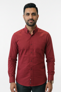 Dark Red Shirt Studio Shot