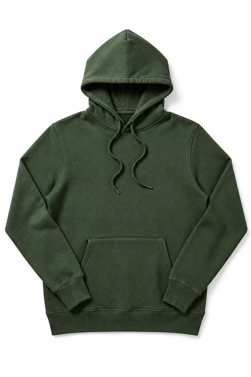 Men's Hoodie Olive Green - Flat Lay
