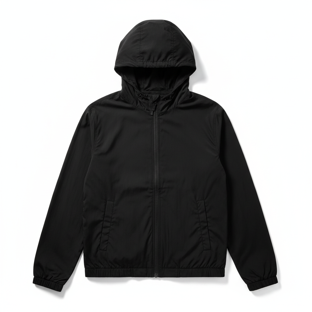 Men's Windbreaker Black - Studio Shot