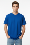 Royal blue men's t-shirt - front white background