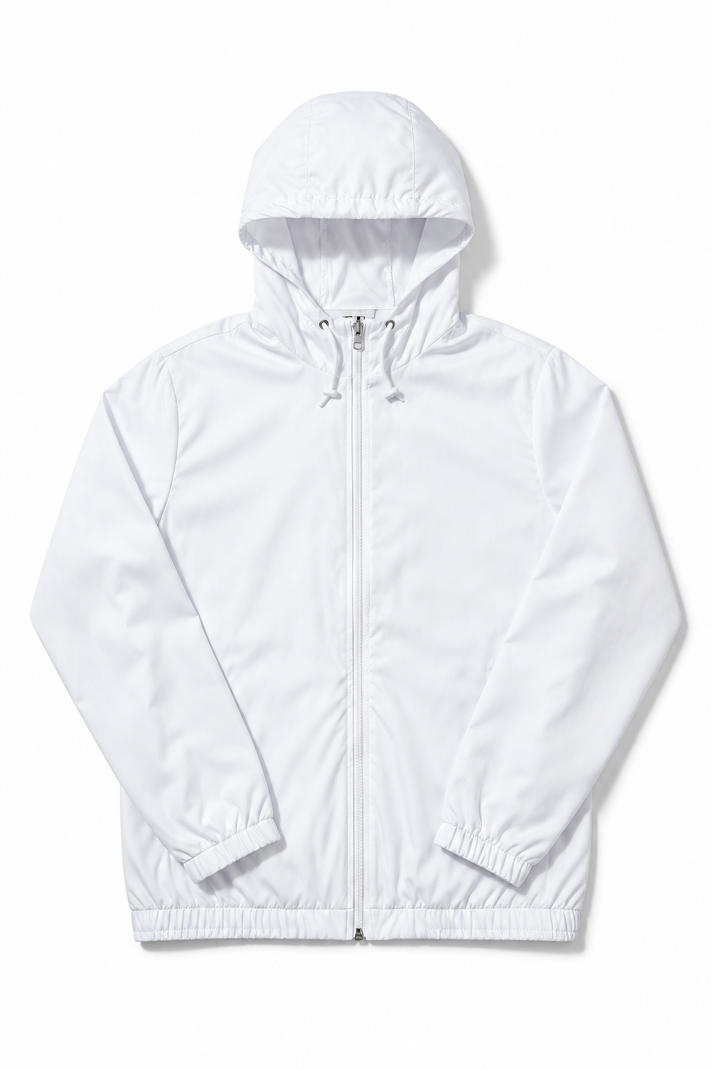 Men's Windbreaker White - Flat Lay