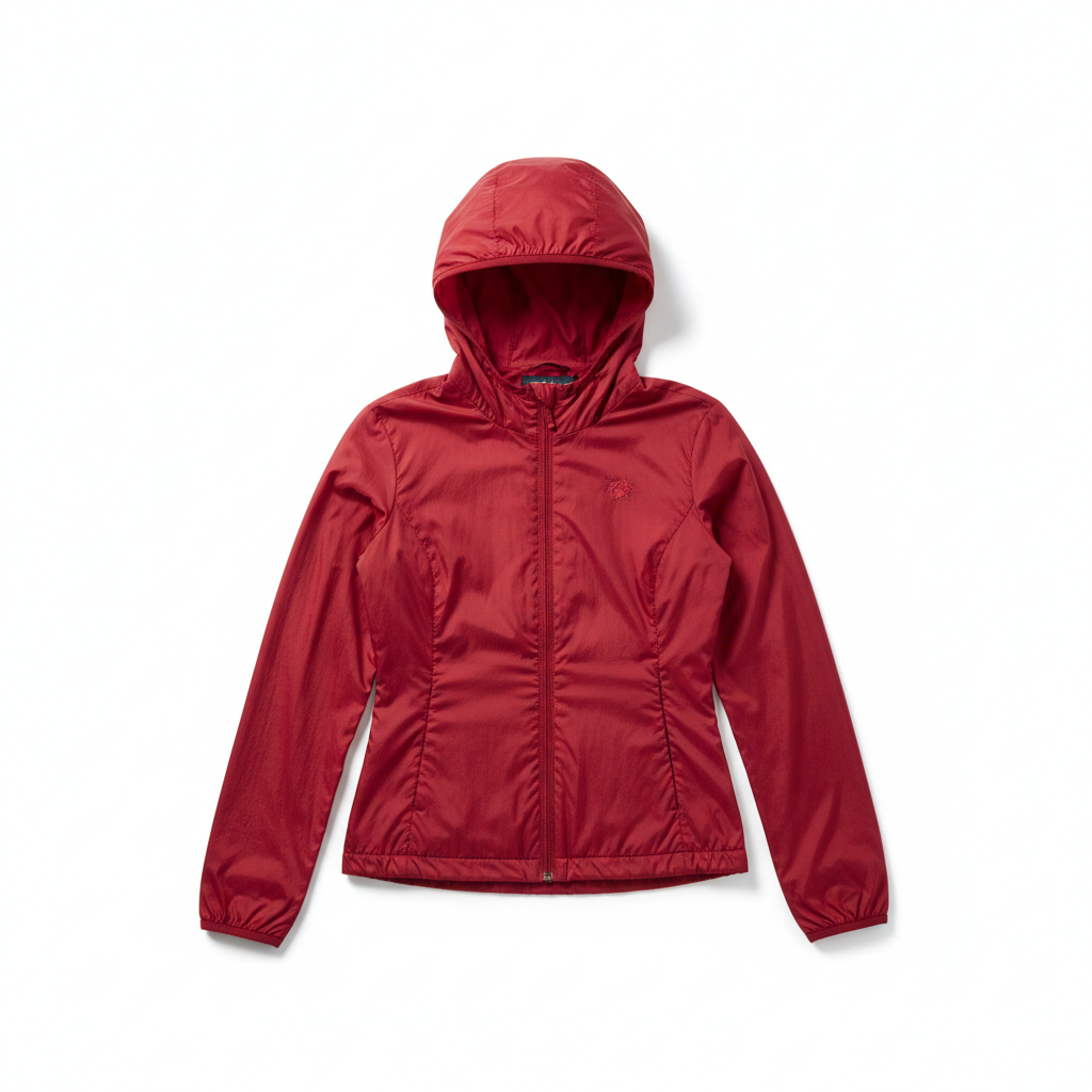 Women's Windbreaker Red - Studio Shot