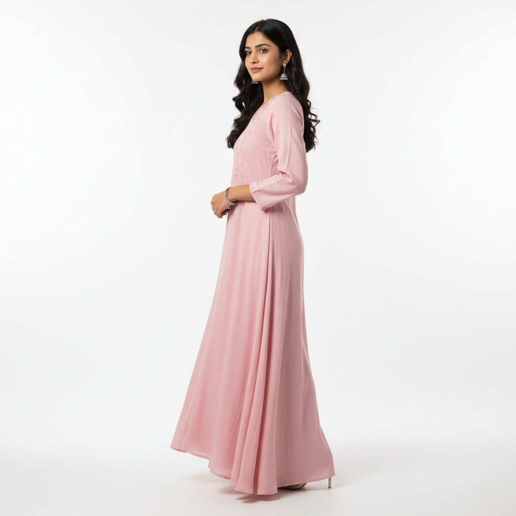 Pink Women's Kurti - Side
