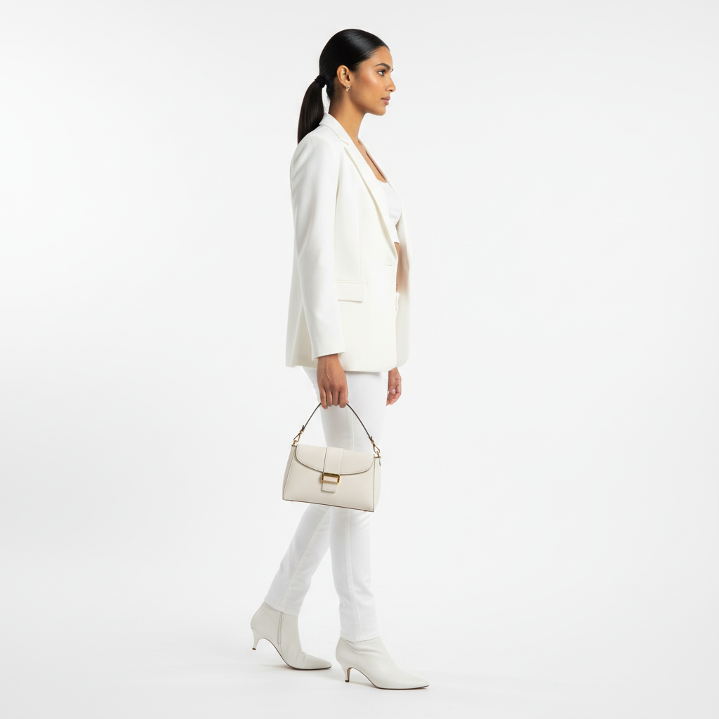 White Women's Jeans - Side