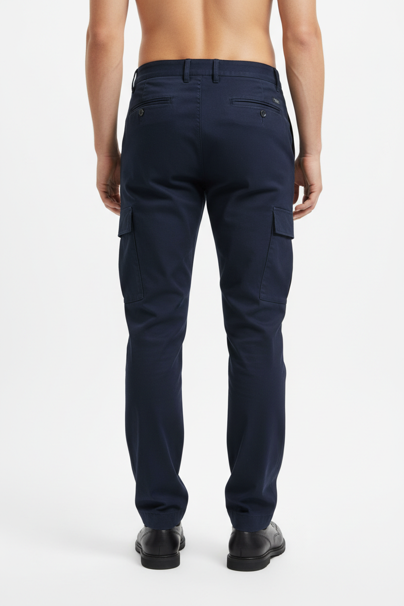 Urban Cargo Pants Navy Blue - Back View