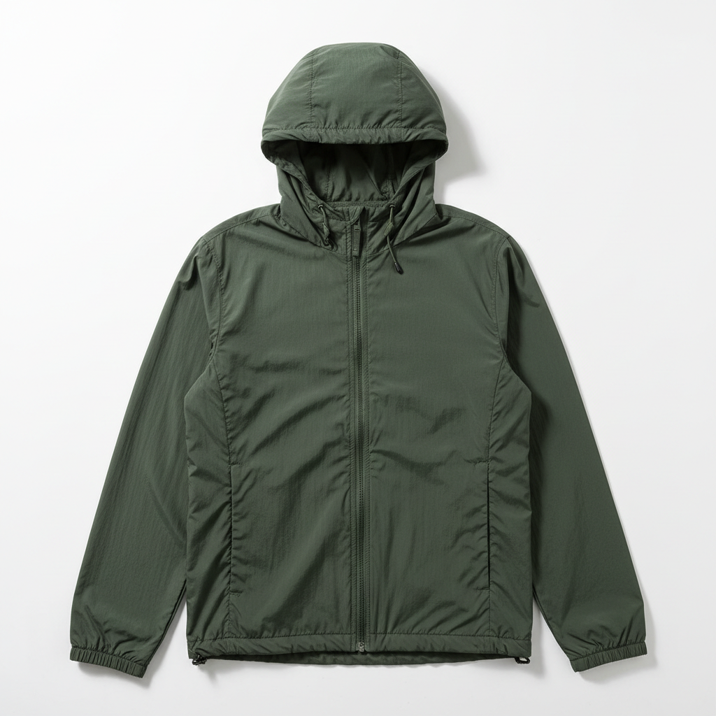 Men's Windbreaker Olive Green - Studio Shot