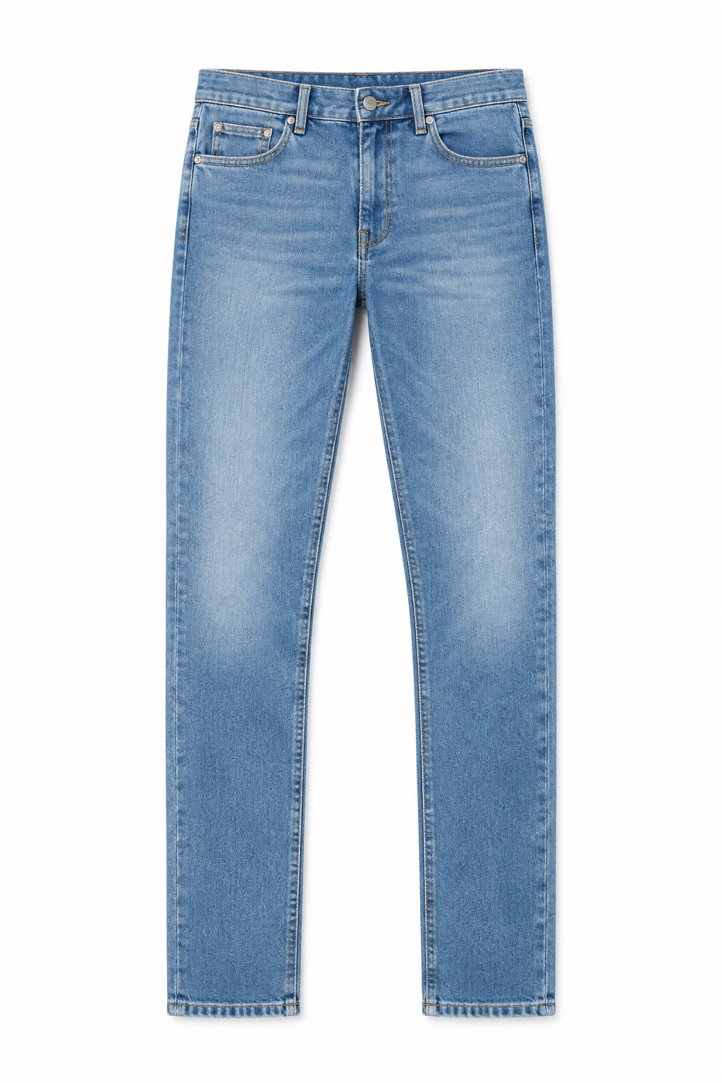Light Blue Men's Jeans - Flat Lay