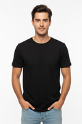 Black men's t-shirt - front white background