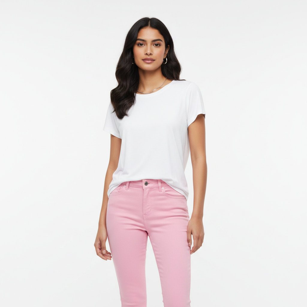 Pink Women's Jeans - Front