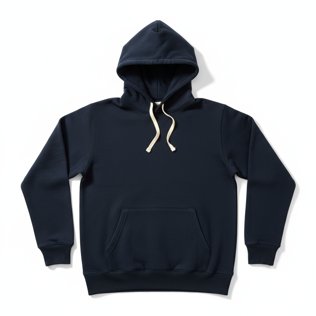 Men's Hoodie Navy Blue - Studio Shot
