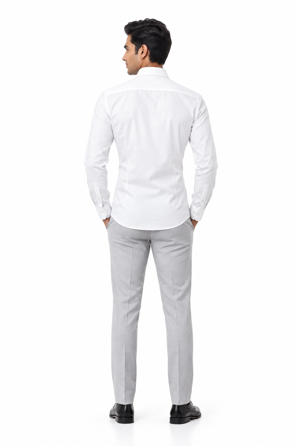 White Men's Shirt - Back View