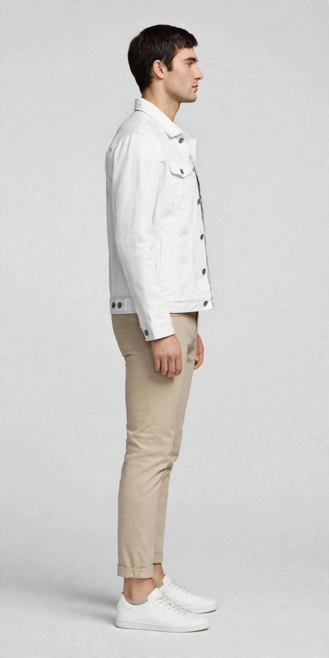 Men's Denim Jacket - White
