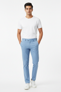 Light blue men's trouser - front white background