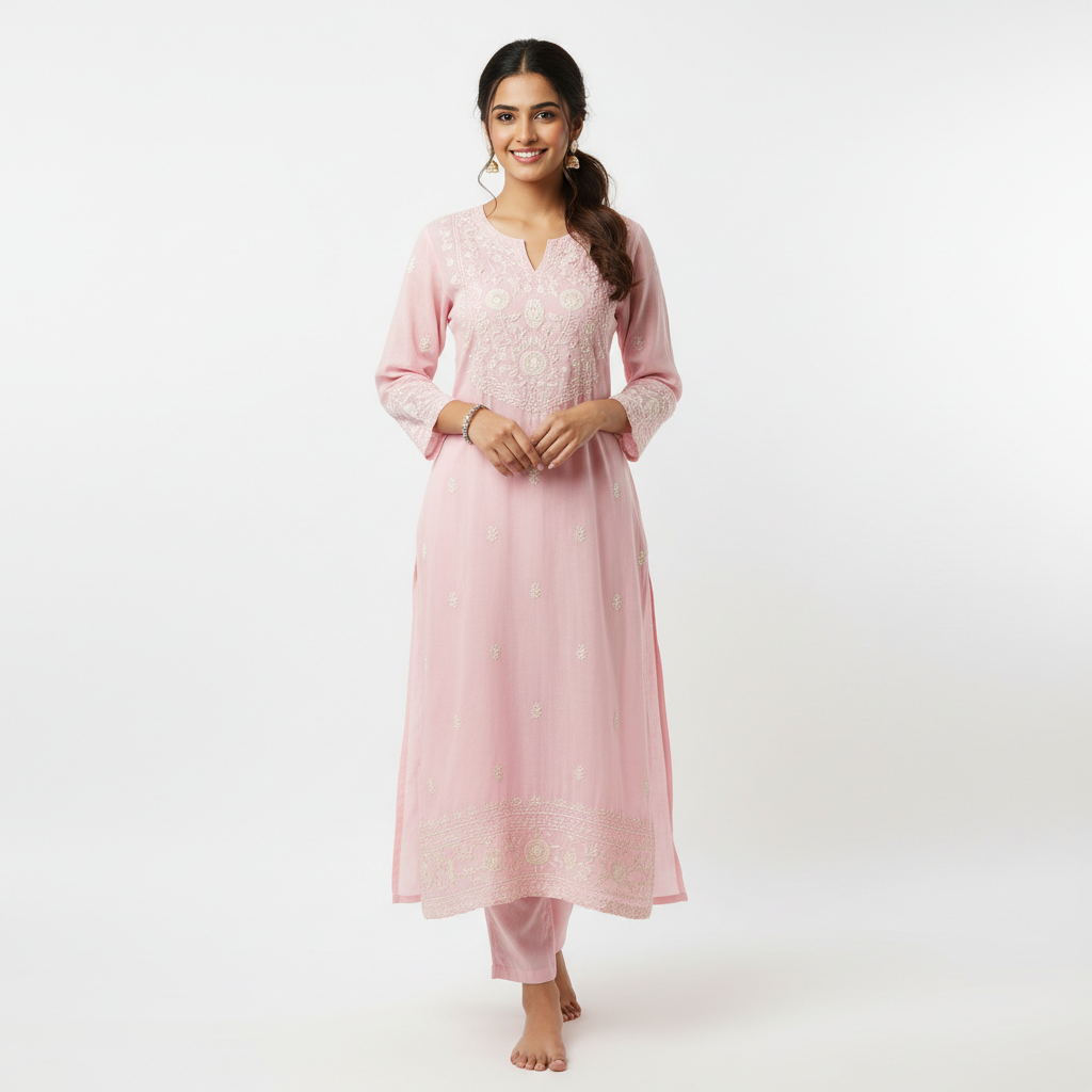 Pink Women's Kurti - Front