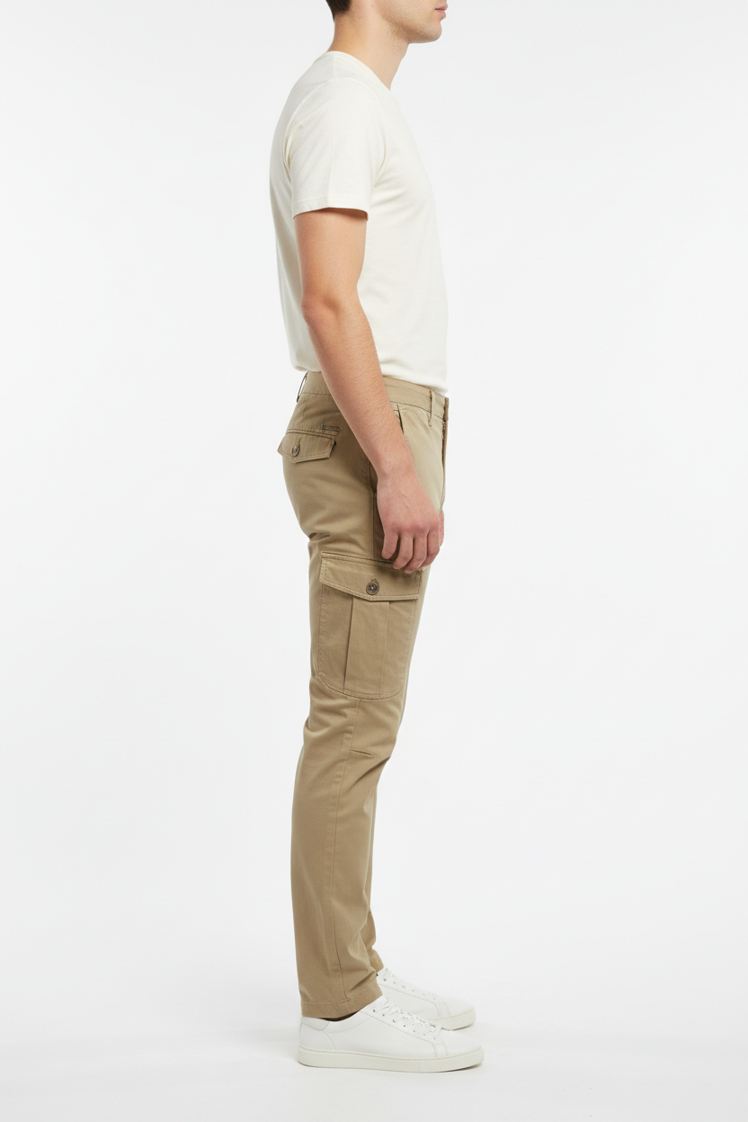 Urban Cargo Pants Khaki - Side Profile