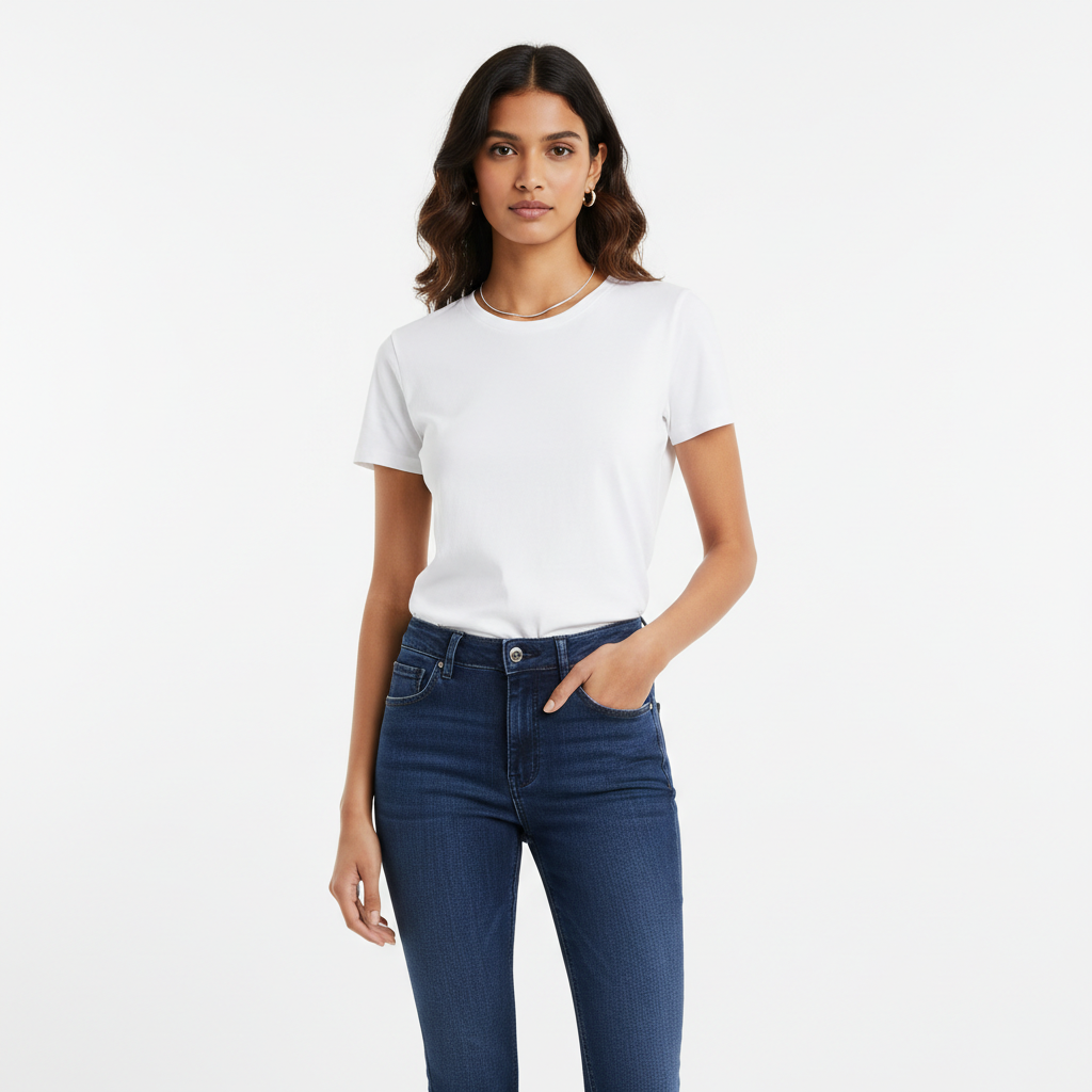 Dark Blue Women's Jeans - Front