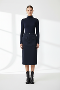 Urban Cargo Skirt Navy Blue - Front View