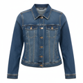 Women's Denim Jacket Denim Blue - Studio Shot