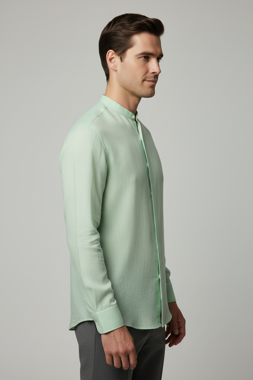Light green full sleeve shirt - studio right