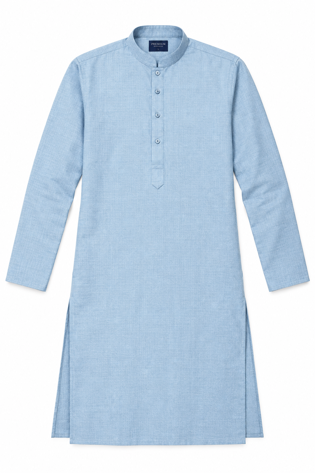 Light Blue Men's Kurta - Flat Lay