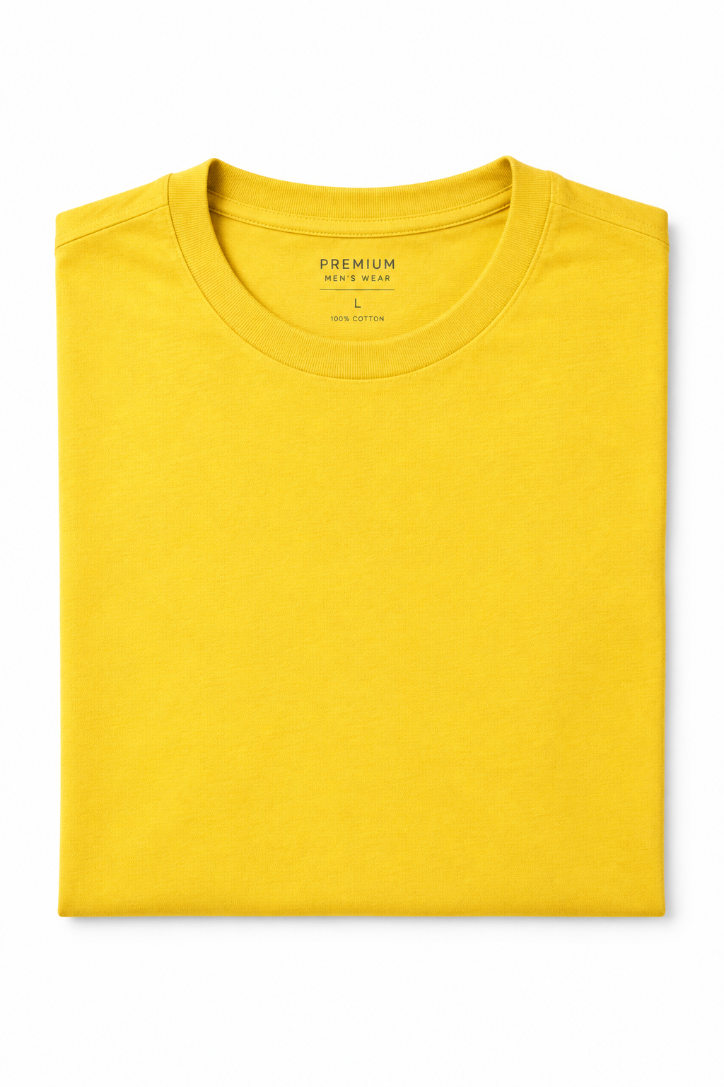 Yellow Men's T-Shirt - Flat Lay
