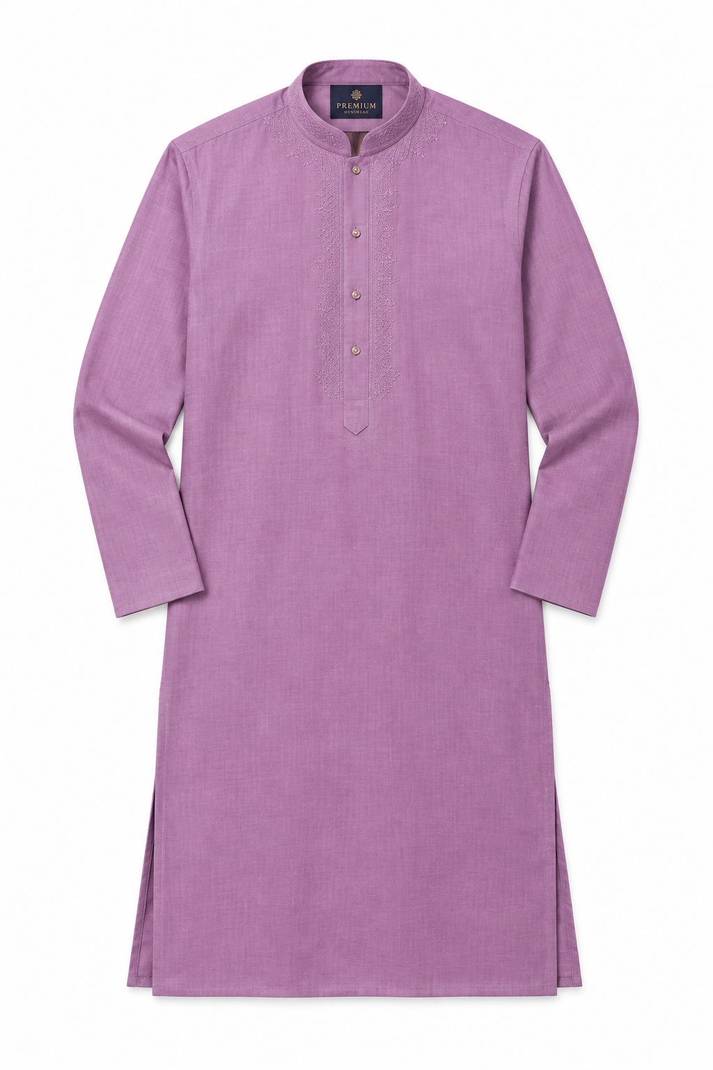 Lavender Men's Kurta - Flat Lay