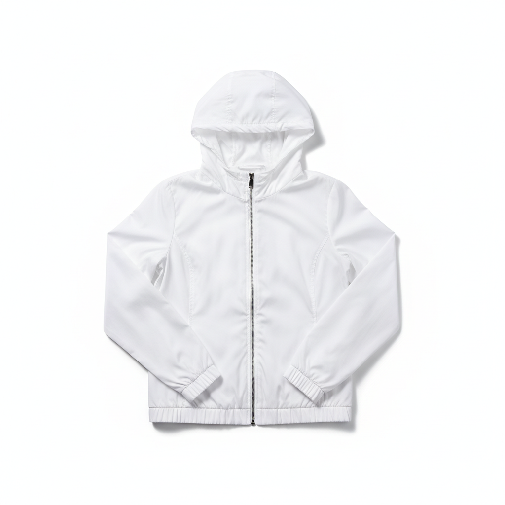 Women's Windbreaker White - Studio Shot