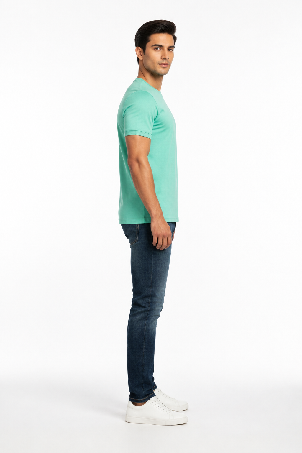 Mint Green Men's T-Shirt - Side Profile
