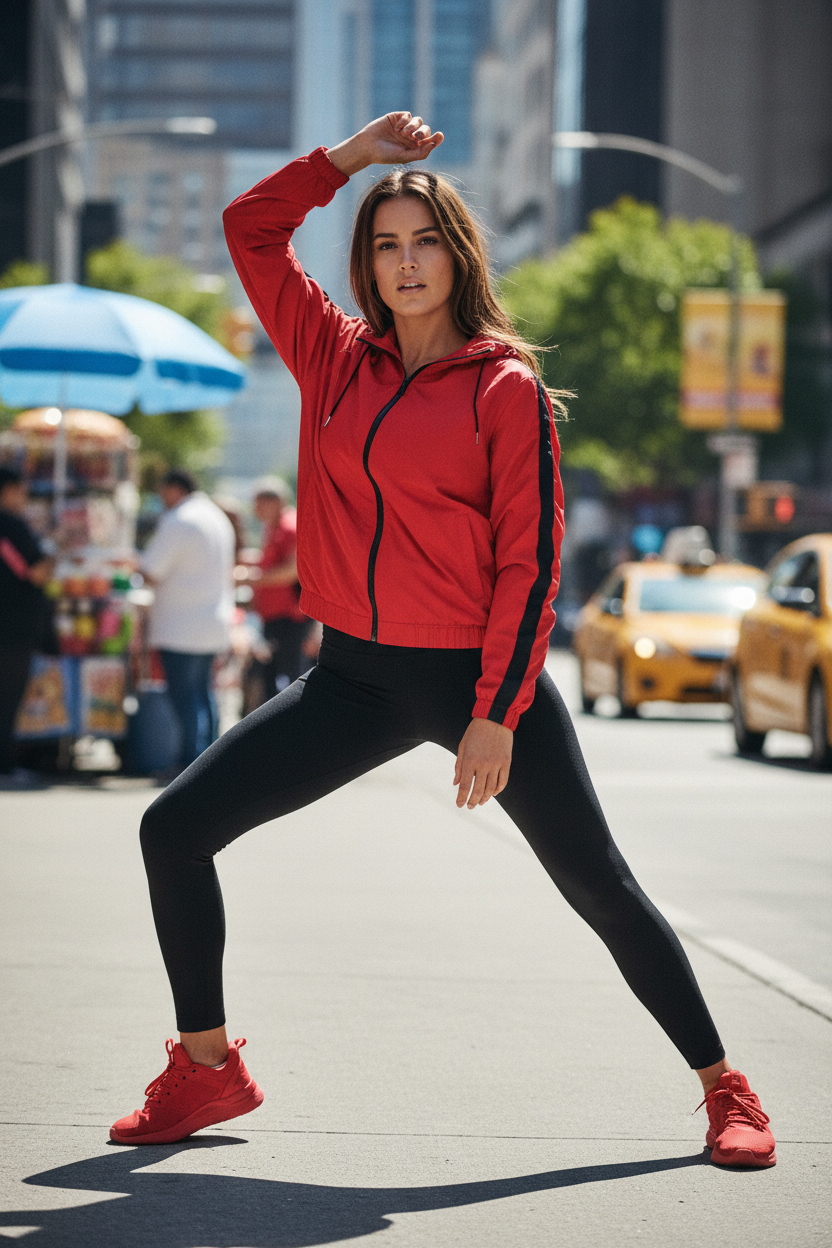Women's Windbreaker Red - Lifestyle 1