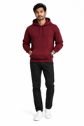 Men's Hoodie Maroon - Front View