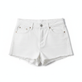 Women's Denim Shorts White - Studio Shot