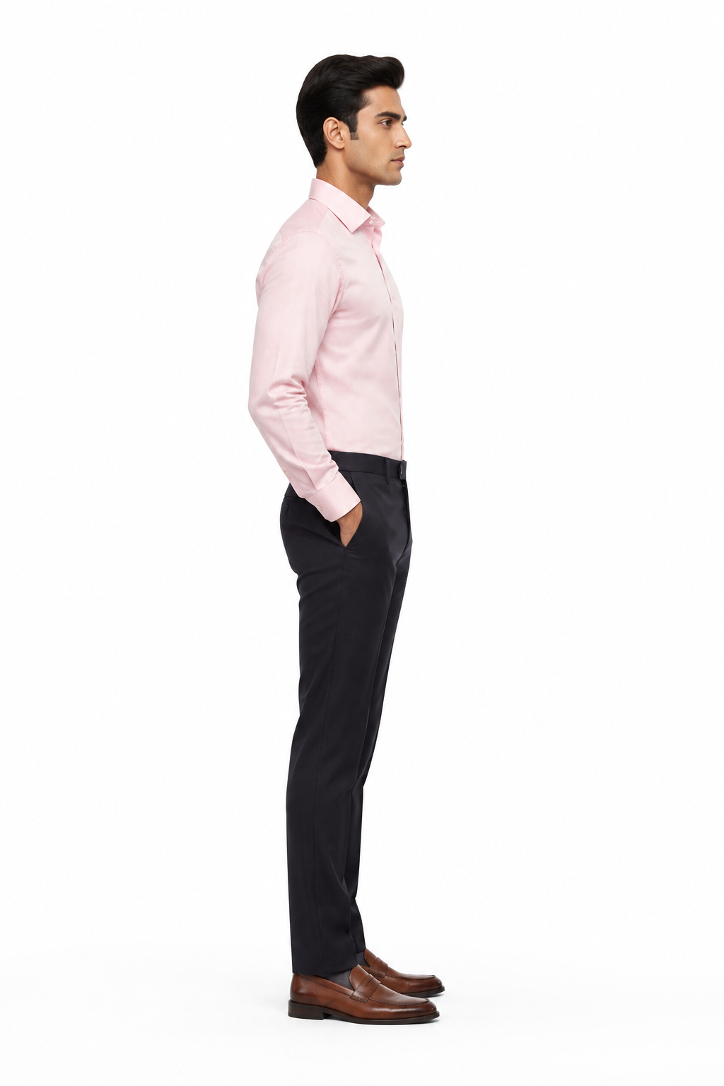 Pink Men's Shirt - Side Profile