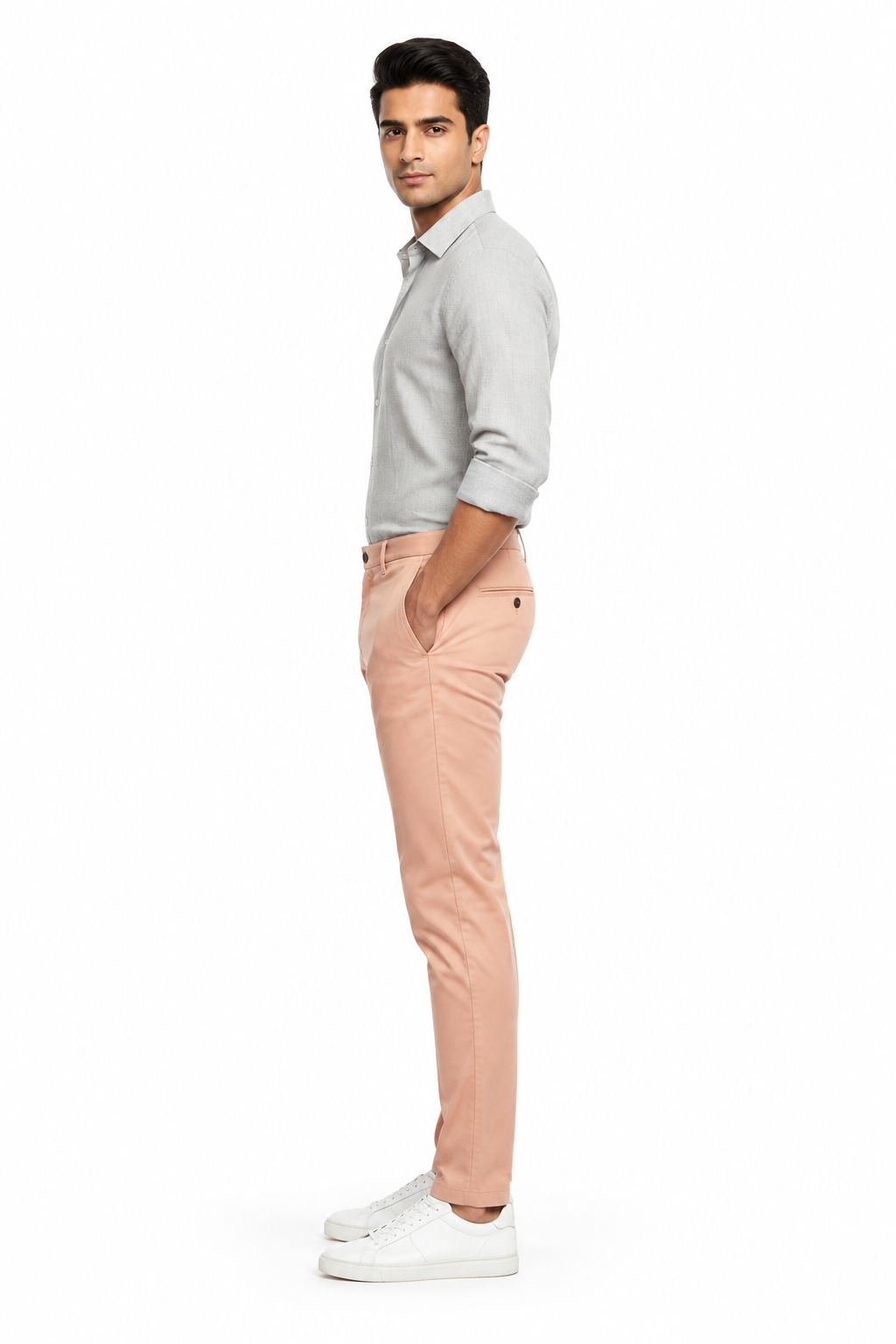 Peach Men's Trouser - Side Profile