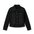 Women's Denim Jacket Black - Studio Shot