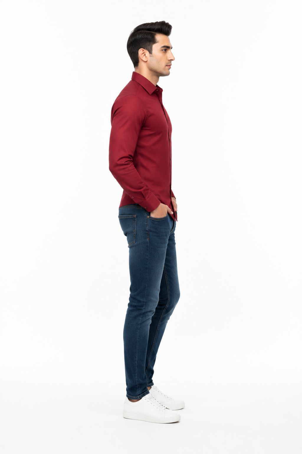 Red Men's Shirt - Side Profile