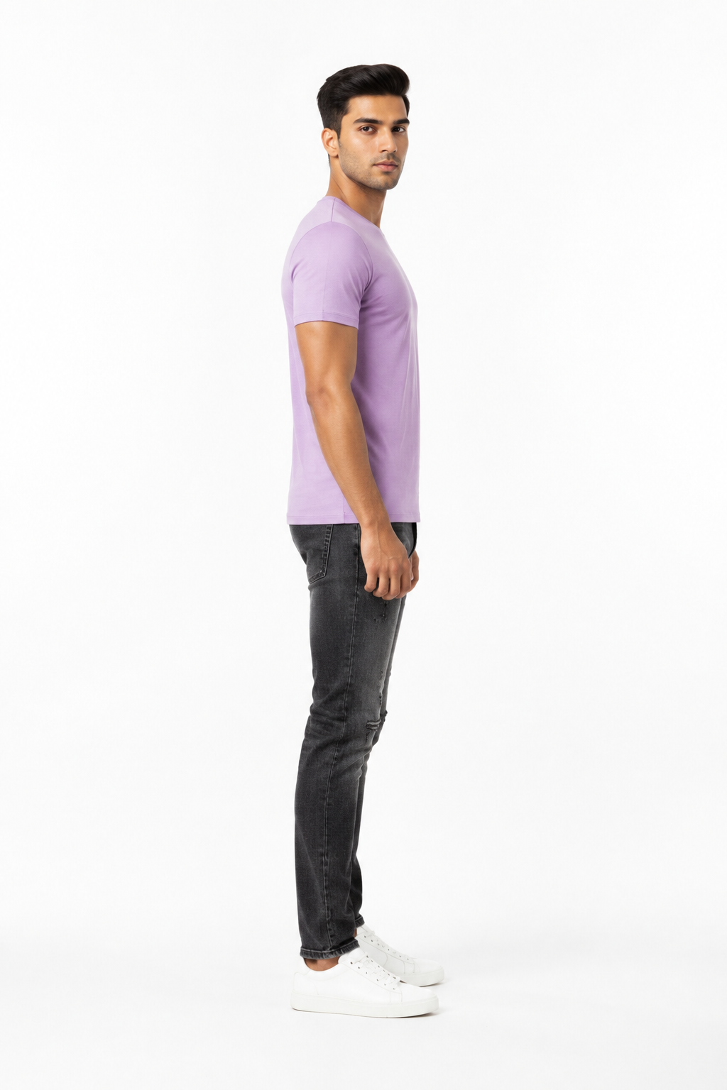 Lavender Men's T-Shirt - Side Profile