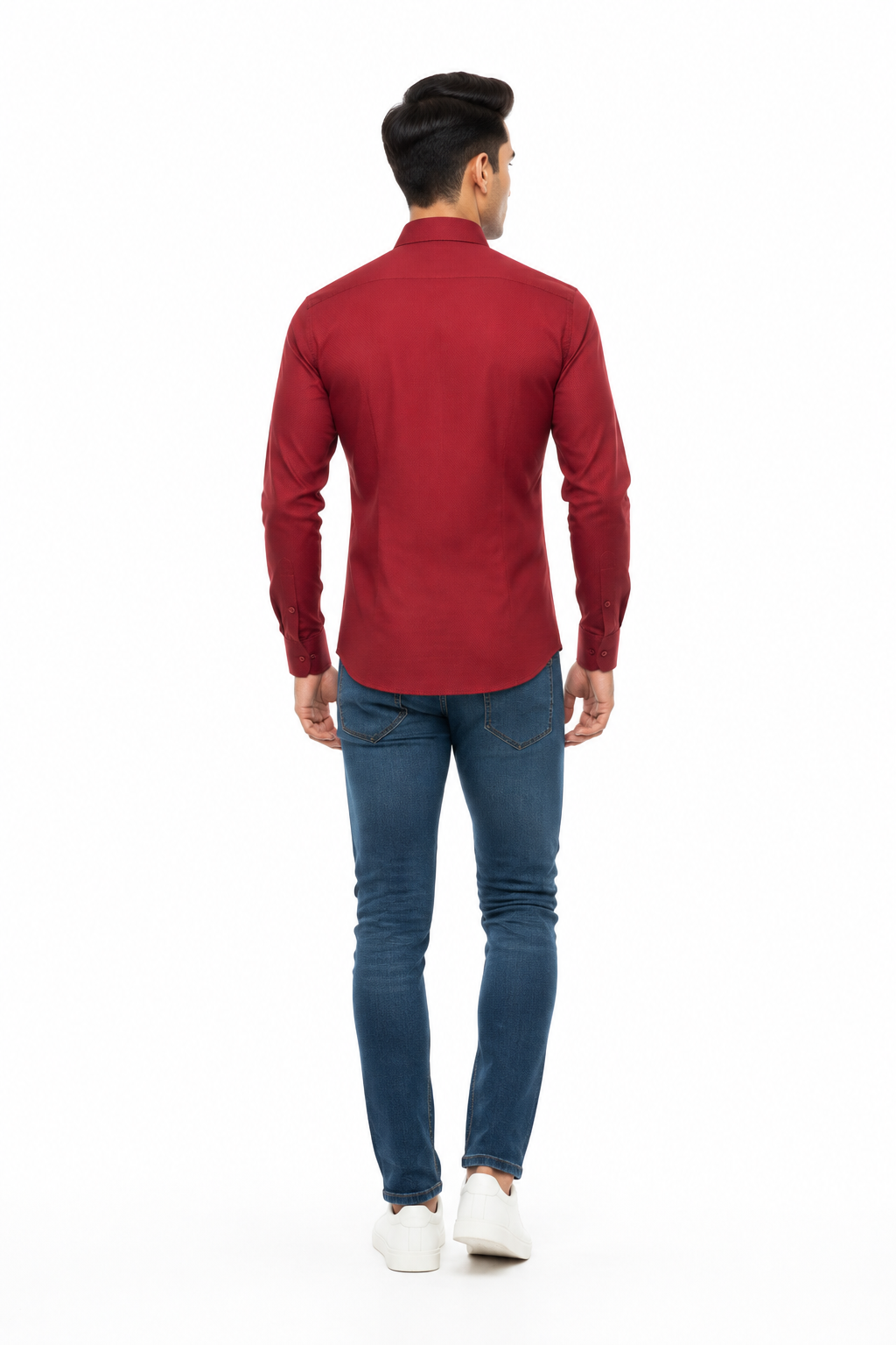 Red Men's Shirt - Back View