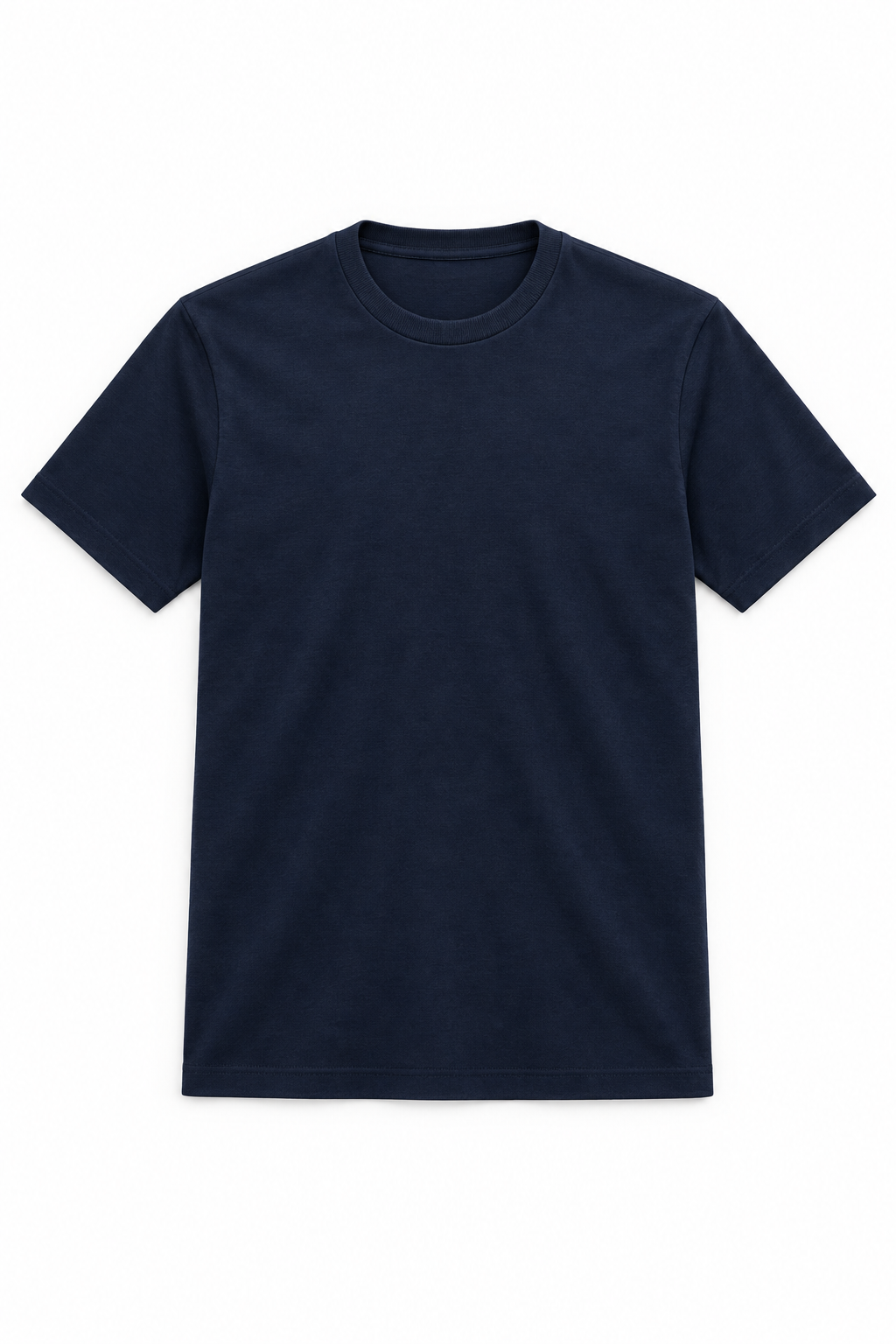 Navy Blue Men's T-Shirt - Flat Lay