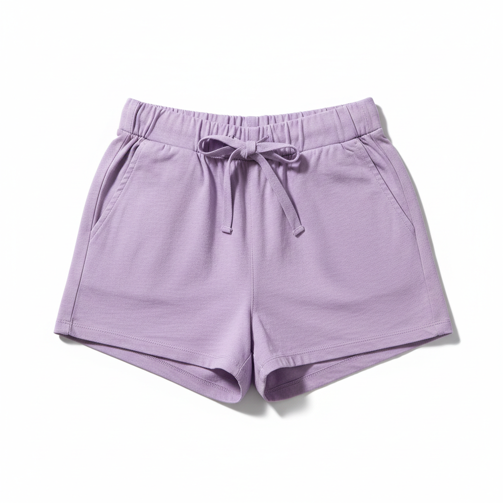 Women's Casual Cotton Shorts Lavender - Studio Shot