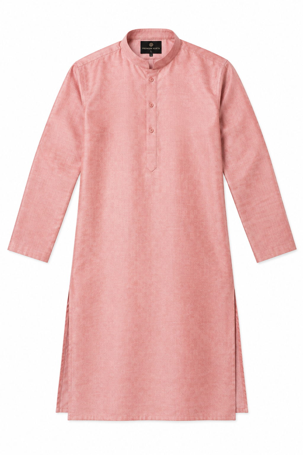 Pink Men's Kurta - Flat Lay
