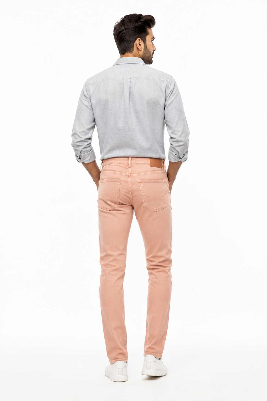 Peach Men's Jeans - Back View