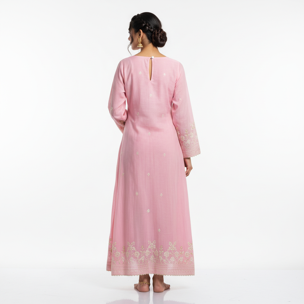 Pink Women's Kurti - Back