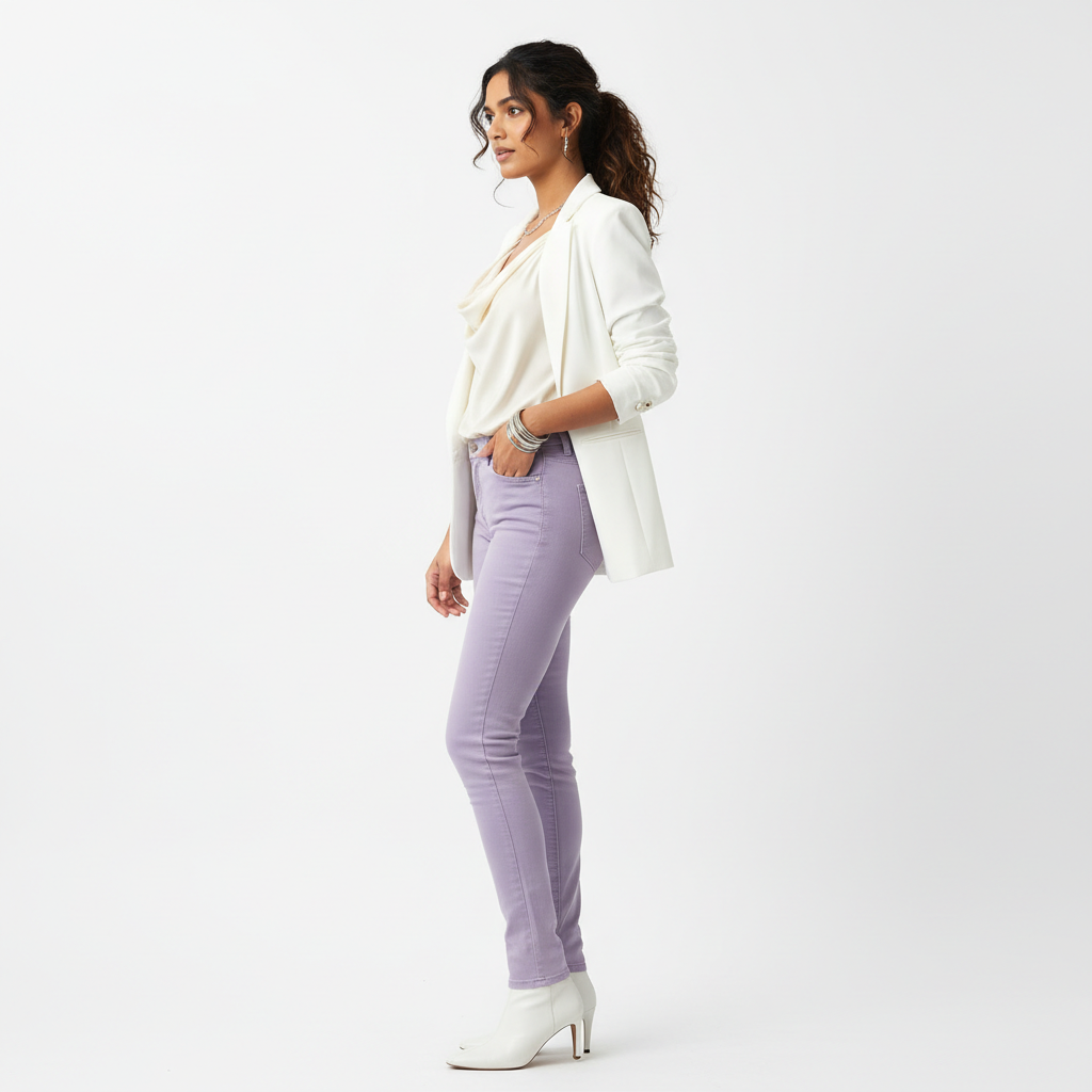 Lavender Women's Jeans - Side