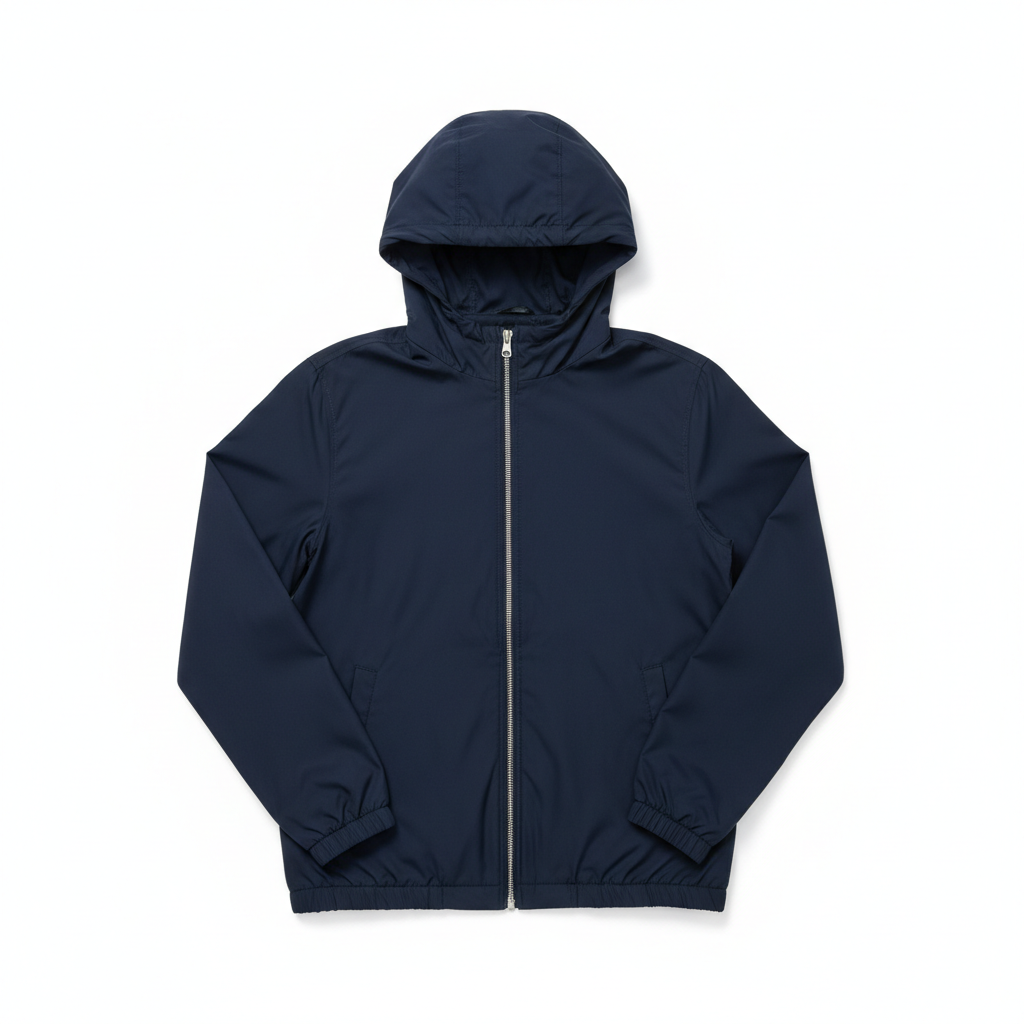 Men's Windbreaker Navy Blue - Studio Shot