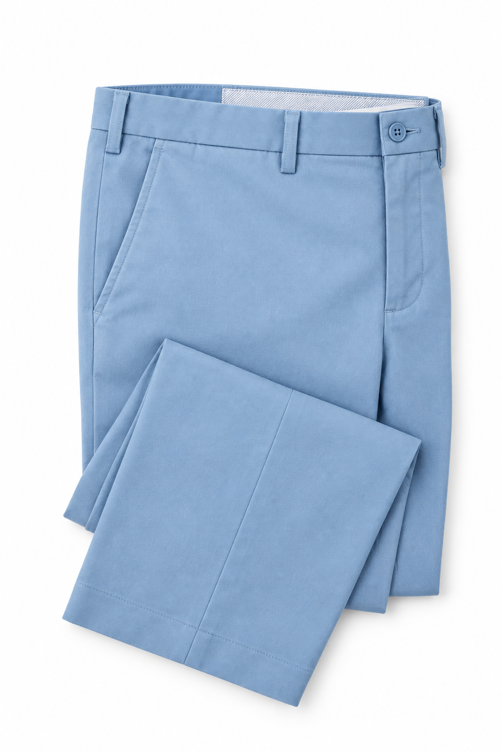 Light Blue Men's Trouser - Flat Lay Detail