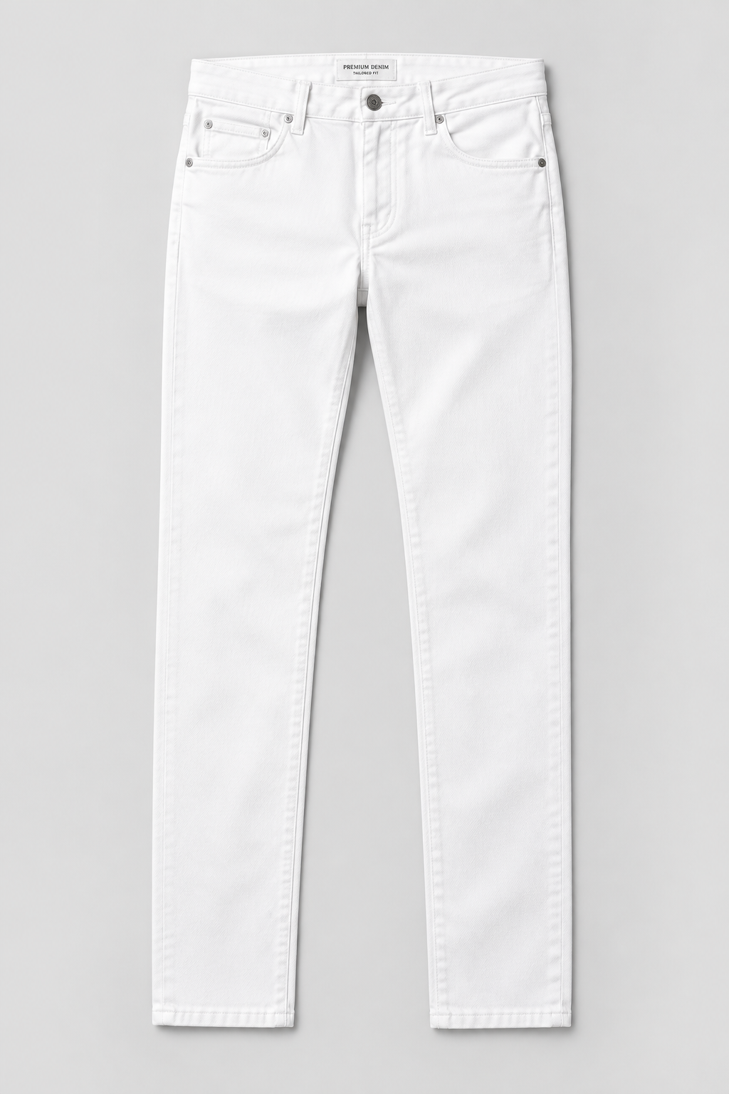 White Men's Jeans - Flat Lay