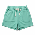 Women's Casual Cotton Shorts Mint - Studio Shot