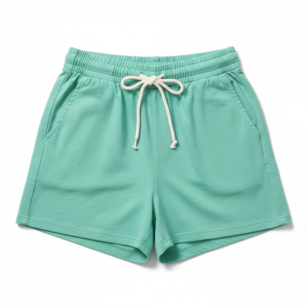 Women's Casual Cotton Shorts Mint - Studio Shot