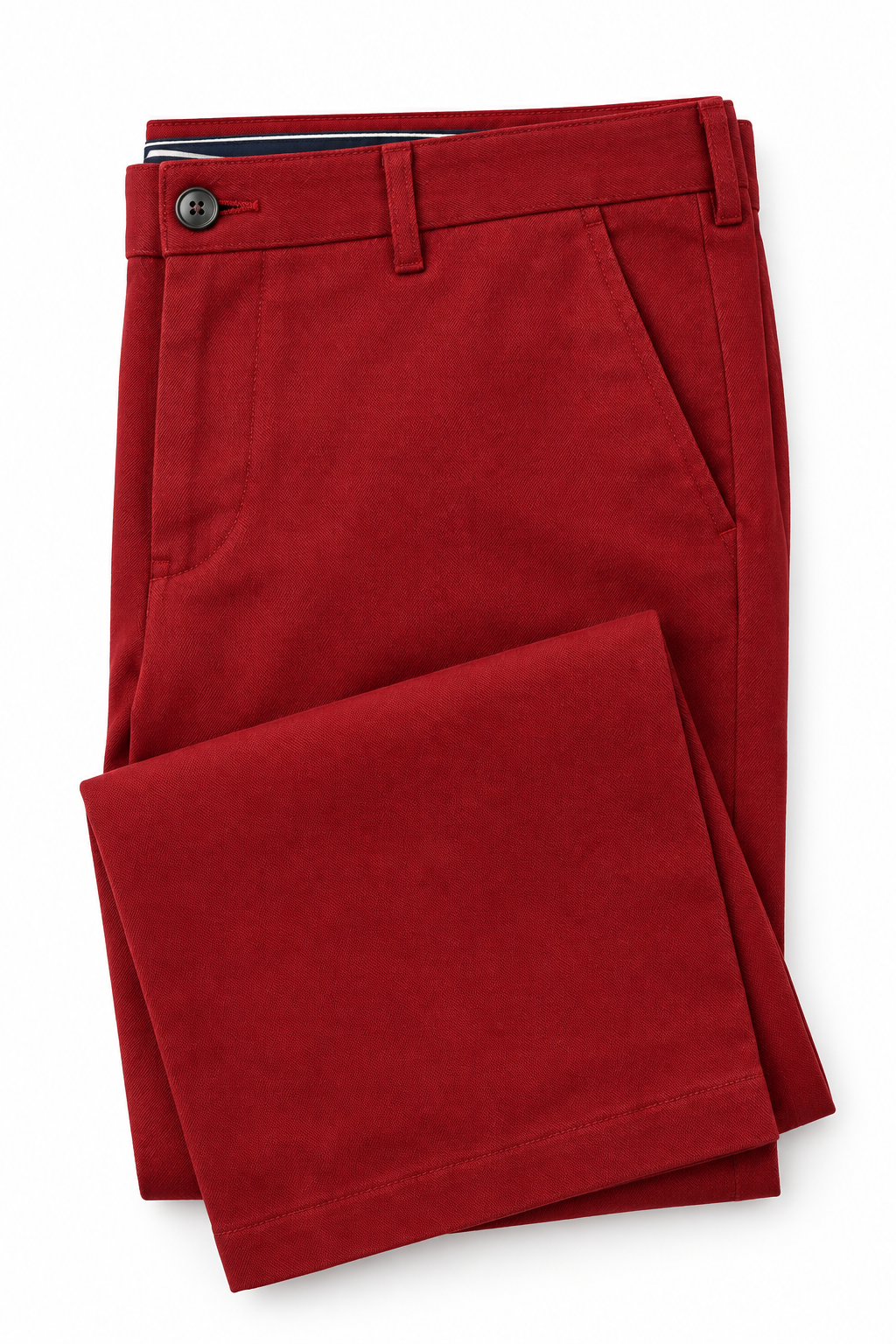 Red Men's Trouser - Flat Lay Detail
